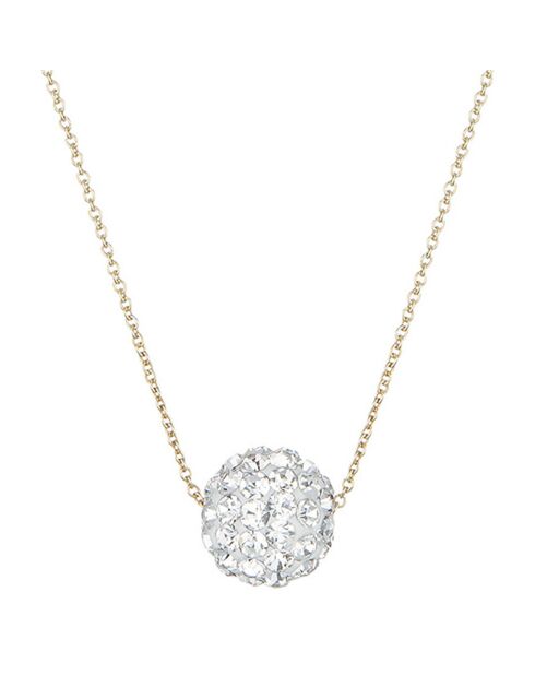 Geelgouden kristallen bubbelhanger