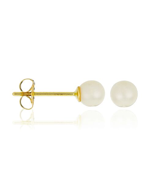 Boucles d'oreilles My Pearl or jaune