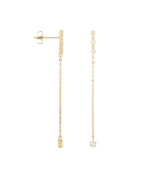 Boucles d'oreilles Etoile Tombante or jaune