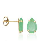 Boucles d'oreilles Aya - Jade Verte or jaune