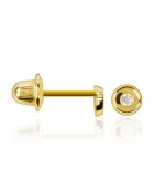 Boucles d'oreilles enfant Rond or jaune