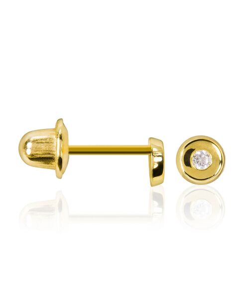 Boucles d'oreilles enfant Rond or jaune