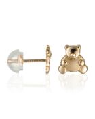 Boucles d'oreilles enfant Ourson or jaune