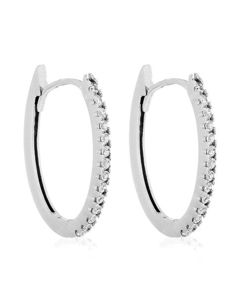 Boucles d'oreilles Alizée or blanc