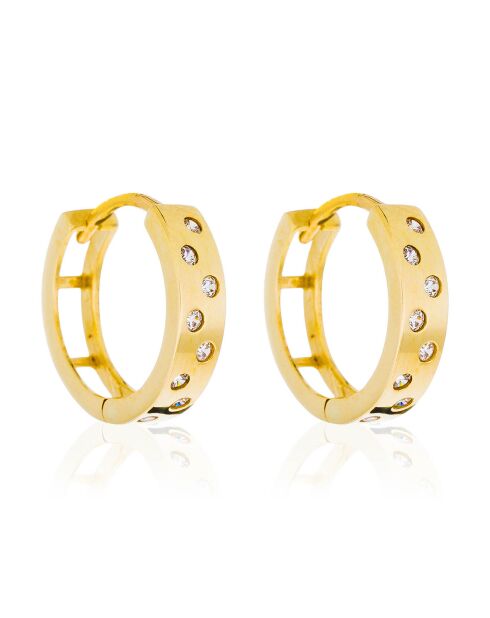 Boucles d'oreilles Lucie or jaune