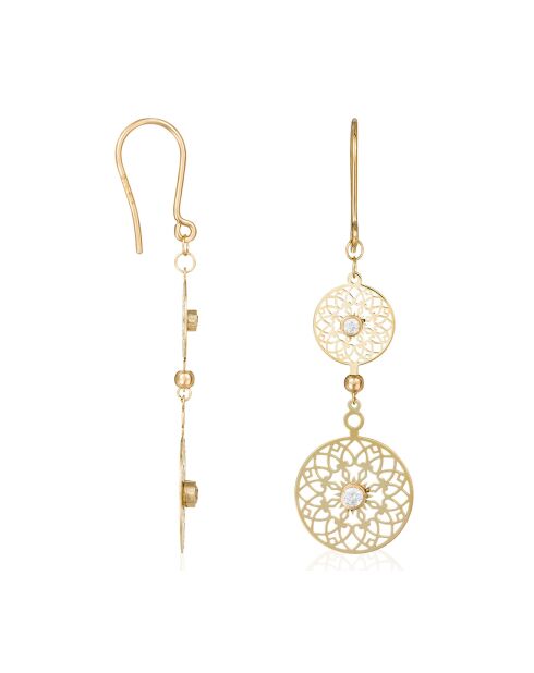 Boucles d'oreilles Ancestral or jaune