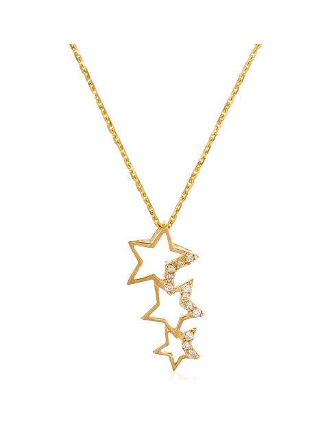 Pendentif Constellation or jaune