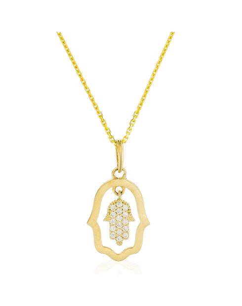 Pendentif Main de Fatma or jaune