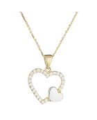 Pendentif Duo de Coeur or bicolore