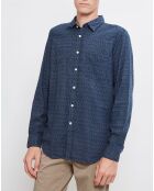 Chemise Slim Storm à imprimé fleuri indigo