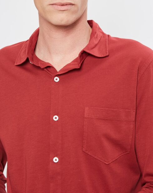 Chemise Polo Jersey rouge