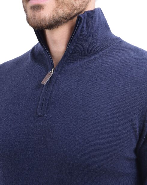 Pull en Cachemire & Soie Mélangés Etahn bleu nuit