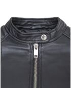 Veste en Cuir Caterina noire