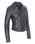 Veste en Cuir Chana noire