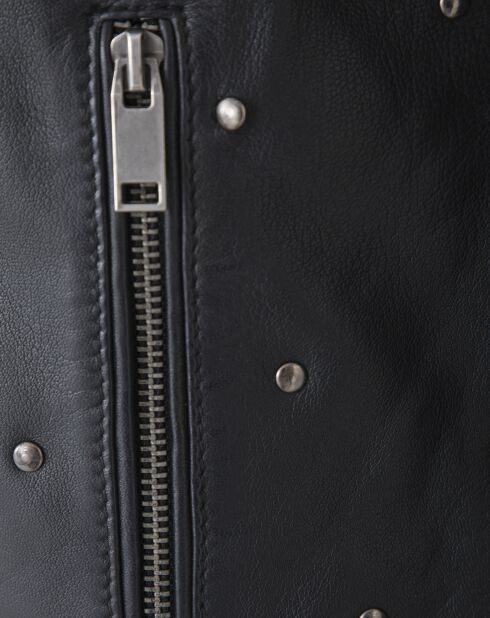 Veste en Cuir Chana noire