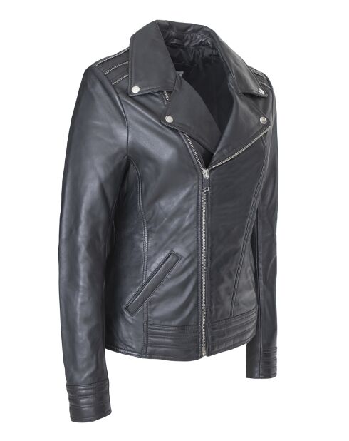 Veste en Cuir Ciara noire