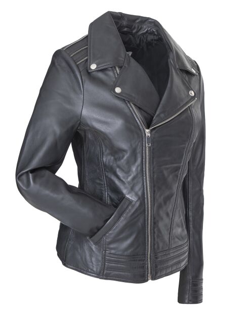 Veste en Cuir Ciara noire