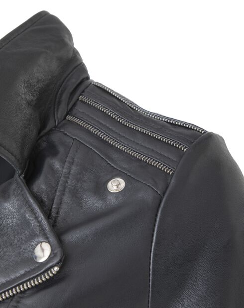 Veste en Cuir Ciara noire