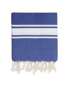 Fouta Famiglia XXL St. Tropez, klassisch gestreift, griechisch, blau, 200 x 200 cm