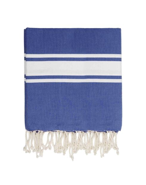 Fouta Famiglia XXL St. Tropez, klassisch gestreift, griechisch, blau, 200 x 200 cm