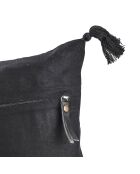 Housse de coussin Essaouira gris foncé/noir délavé - 50x50 cm
