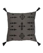 Housse de coussin Essaouira gris foncé/noir délavé - 50x50 cm