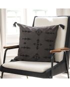 Housse de coussin Essaouira gris foncé/noir délavé - 50x50 cm