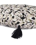 Housse de coussin Liberty noir/blanc/noir - 50x30 cm