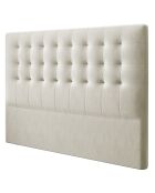 Tête de lit en Velours Athena beige - 140x120 cm