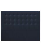Tête de lit en Velours Athena bleu foncé - 140x120 cm