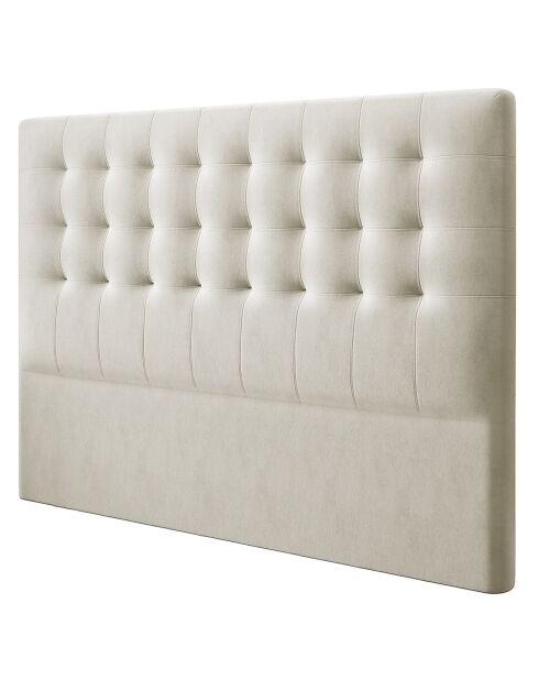Tête de lit en Velours Athena beige - 180x120 cm