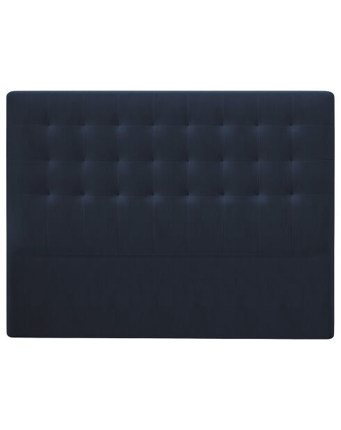 Tête de lit en Velours Athena bleu foncé - 180x120 cm