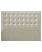 Tête de lit en Velours Athena beige - 200x10x120 cm