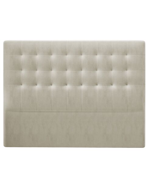 Tête de lit en Velours Athena beige - 200x10x120 cm