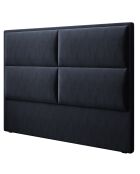 Tête de lit en Velours Lara bleu foncé - 140x120 cm