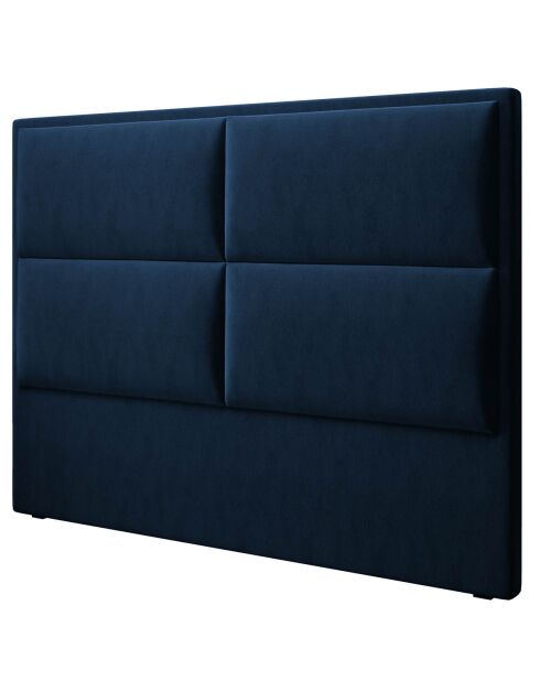 Tête de lit en Velours Lara bleu roi - 140x120 cm