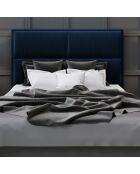 Tête de lit en Velours Lara bleu roi - 140x120 cm