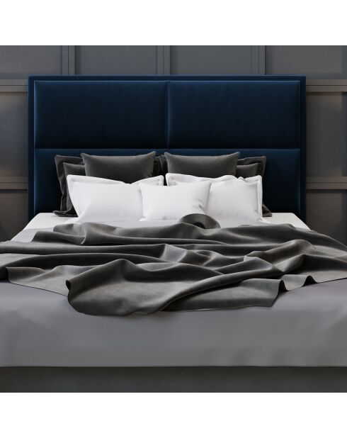 Tête de lit en Velours Lara bleu roi - 140x120 cm