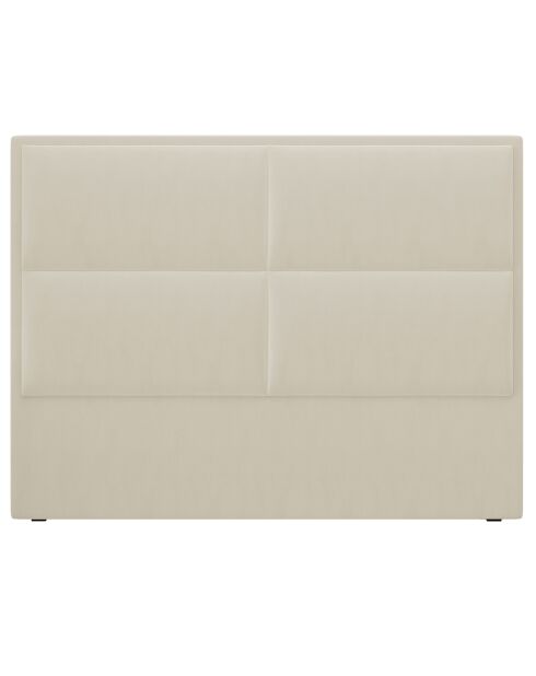 Tête de lit en Velours Lara beige - 160 cm