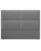 Tête de lit en Velours Lara gris clair - 160 cm