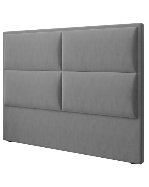 Tête de lit en Velours Lara gris clair - 160 cm