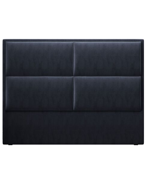 Tête de lit en Velours Lara bleu foncé - 160x120 cm