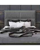 Tête de lit en Velours Lara gris clair - 200 cm