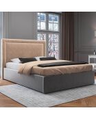 Tête De Lit En Velours Primevere beige - 180x120 cm