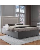 Tête de lit en Velours Primevere beige clair - 200x10x120 cm
