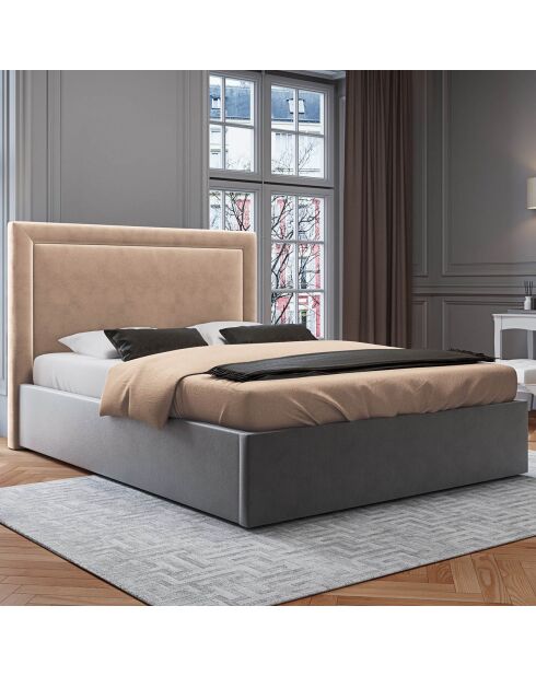 Tête de lit en Velours Primevere beige - 200x10x120 cm