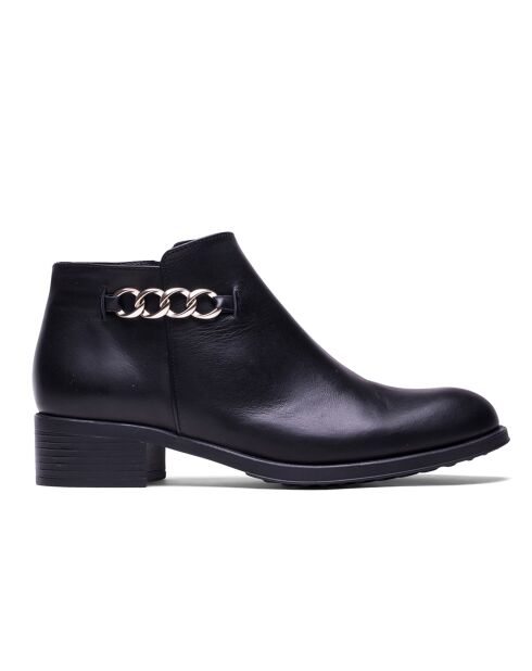Bottines en Cuir Cleo noires
