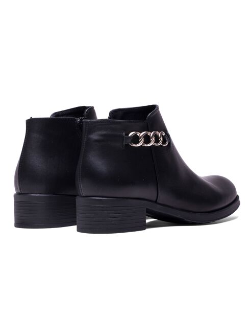 Bottines en Cuir Cleo noires