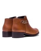 Bottines en Cuir Cleo cognac