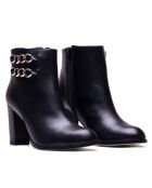 Bottines en Cuir Doris noires - Talon 7.5 cm